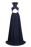 A Line Ombre Lace Appliques Prom Dresses Long Cheap Evening Dresses JS851