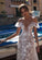 A-Line Unique White Spaghetti Straps Lace V-neck Long Off-the-Shoulder Wedding Dress