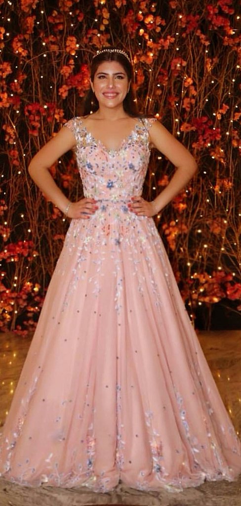 Blush Pink Tulle Beading Lace Appliques Prom Dresses Long Cheap Evening Dresses JS609