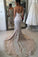 Cute Mermaid Ivory Lace Appliques Sweetheart Strapless Wedding Dresses with Sequins W1012
