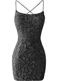 Spaghetti Straps Lace Appliques Homecoming Dresses with Beads