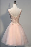 Charming V-neck Backless Short Prom Dresses Homecoming Dresses JS546