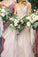 Ball Gown Spaghetti Straps V Neck Backless Asymmetrical Pink Long Wedding Dresses JS197