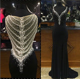 Mermaid Black Long Charming Evening Dress Formal Women Dress Prom Dresses JS97