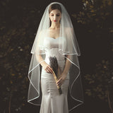 Wedding Veil Tulle Bridal Veils With Comb 2-layer Long Veil