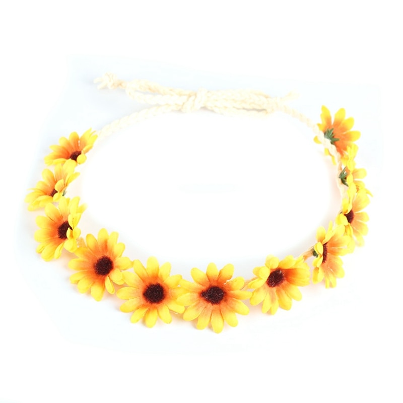 Small Chrysanthemum Headpiece Hair Band Women Wedding Wreath Children Girls Sun Flower