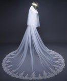 Cathedral Tulle Lace Ivory Wedding Veil Bridal Veil Wedding Veil JS288