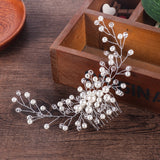 Hairwear Imitation Pearls Flower Hair Comb Bridal Tiaras Crowns Headpiece