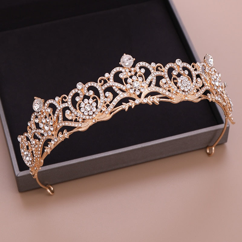New Wedding Crown Headpiece Baroque Tiara And Crown Fashion Princess
