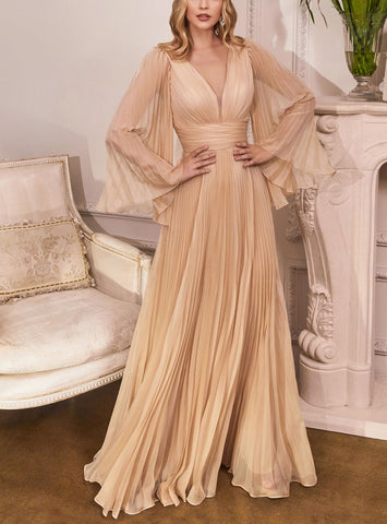 Elegant Simple Long Sleeve Special Prom Dresses Evening Dresses