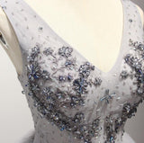 Grey V Neckline Short Party Prom Dresses Perfect Sweet 16 Dress H34