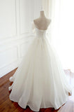 Beautiful Wedding Dresses Strapless Ivory Bowknot Bridal Gown