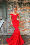 Sexy Mermaid Long Spaghetti Maroon Prom Dress Ball Gown Prom Dresses JS711
