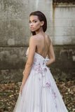 Elegant Tulle Solid Flowers Sweetheart Wedding Dresses