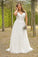 A-Line Lace Applique V-neck Plus Size Wedding Dresses