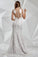 Lace Mermaid Ivory Scoop Wedding Dresses Bohemian Long with Train Bridal Dresses PW503