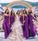 New Styles Purple Chiffon Bridesmaid Dresses Long Ruffles Bridesmaid Gowns BD1015