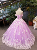 New Arrival Floral Wedding Dresses A-Line Floor Length Lace Up Off The Shoulder With Beads And Appliques JS786