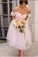 Pink Off the Shoulder Tulle Sweetheart Short Bridesmaid Dresses Homecoming Dresses H1258