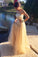 Champagne tulle sequins sweetheart strapless bridesmaid dress JS549