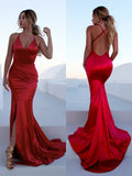 Sexy Mermaid Sequins Deep V Neck Prom Dresses Long Evening Dresses