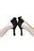 Beautiful Pink And Black Handmade Close Toe Women Shoes For Prom JS0004