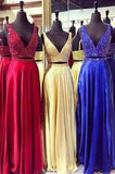 Luxury chiffon sequins V-neck two pieces prom dress evening dress JS810