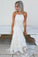 Simple Halter Mermaid Lace Appliques Wedding Dress, Backless Beach Bridal Gowns PW937