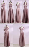 Simple New Arrival Backless Satin Long Bridesmaid Dresses Evening Party Dresses BD1008