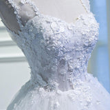Simple Sweetheart White Lace up Beads Lace Appliques Tulle Straps Homecoming Dresses H1129