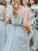 Unique Elegant Sleeveless V Neck Chiffon Bridesmaid Dresses