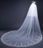 Cathedral Tulle Lace Ivory Wedding Veil Bridal Veil Wedding Veil JS288
