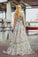 Flower Prom Dresses Long Sleeves Generous Embroidery Tulle