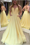 Daffodil Sweetheart Satin Long Prom Dress With SJSP5K4ESXD