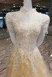 New Arrival Floral Prom Dresses Lace Up With Beads And Handmade Flowers