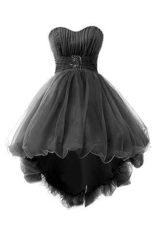Cocktail Dresses A Line Sweetheart Tulle With Ruffles Asymmetrical