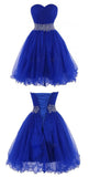 Modern Sweetheart Knee Length Royal Blue Homecoming Dress JS326