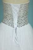 Gorgeous Sweetheart Wedding Dresses A Line Tulle With Beads&Rhinestones