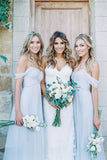 Bridesmaid Dresses A Line Off The Shoulder Chiffon With Ruffles