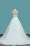 New Arrival Sweetheart Tulle With Applique A Line Wedding Dresses