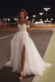 Fairy Sweetheart A Line Beading Tulle Wedding Dresses