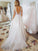 A Line Lace Bodice Open Back Pink Sweetheart Fitted with Sash Beach Wedding Dresses JS92