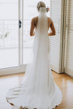 Spaghetti Straps Lace Country Wedding Dress Mermaid Backless Wedding Gowns SJS15415