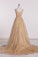 Prom Dresses Straps Tulle With Beading A Line Floor Length