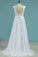 Wedding Dresses Scoop Open Back Chiffon With Applique And Sash