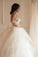 Mermaid Scoop Wedding Dresses Tulle With Applique Sweep Train Detachable
