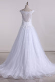 Wedding Dresses Off The Shoulder Tulle & Lace With Applique A Line