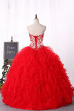 Sweetheart Ball Gown Quinceanera Dresses Floor Length With Beads