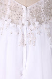 Spaghetti Straps Wedding Dresses A Line Tulle With Beads And Handmade Flower