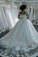 New Arrival Long Sleeves Tulle Wedding Dresses Scoop Neck With Appliques